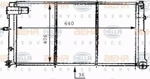 BEHR HELLA Service 8MK 376 707-211 - Radiators, Motora dzesēšanas sistēma ps1.lv