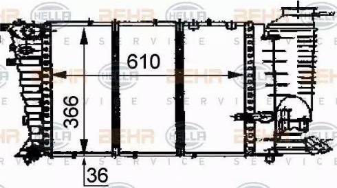 BEHR HELLA Service 8MK 376 707-281 - Radiators, Motora dzesēšanas sistēma ps1.lv