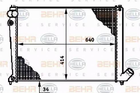 BEHR HELLA Service 8MK 376 719-491 - Radiators, Motora dzesēšanas sistēma ps1.lv