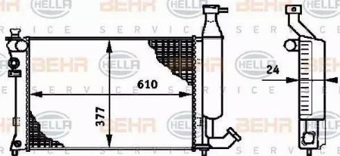 BEHR HELLA Service 8MK 376 719-501 - Radiators, Motora dzesēšanas sistēma ps1.lv