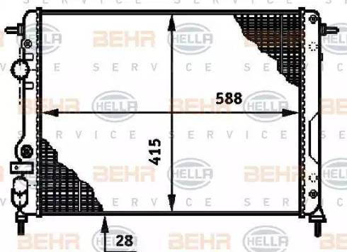 BEHR HELLA Service 8MK 376 719-664 - Radiators, Motora dzesēšanas sistēma ps1.lv