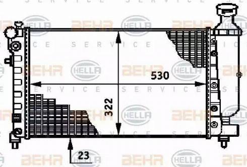 BEHR HELLA Service 8MK 376 719-791 - Radiators, Motora dzesēšanas sistēma ps1.lv