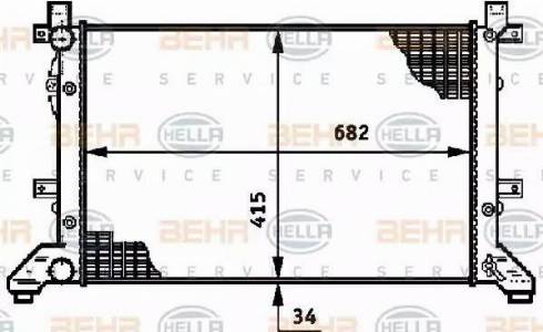 BEHR HELLA Service 8MK 376 719-704 - Radiators, Motora dzesēšanas sistēma ps1.lv