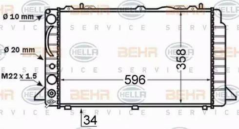 BEHR HELLA Service 8MK 376 714-464 - Radiators, Motora dzesēšanas sistēma ps1.lv