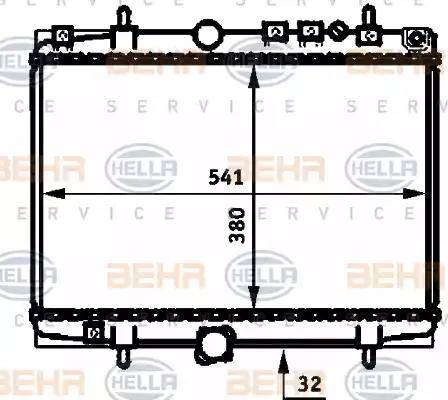 BEHR HELLA Service 8MK 376 714-411 - Radiators, Motora dzesēšanas sistēma ps1.lv