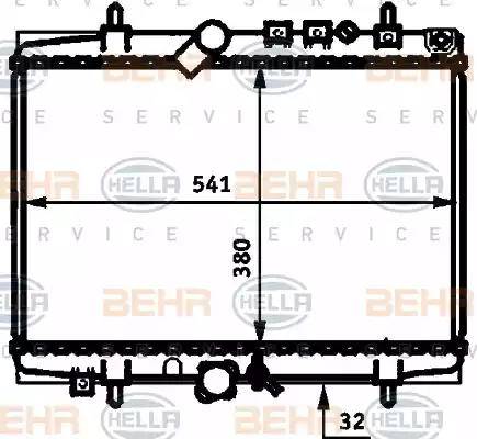 BEHR HELLA Service 8MK 376 714-421 - Radiators, Motora dzesēšanas sistēma ps1.lv