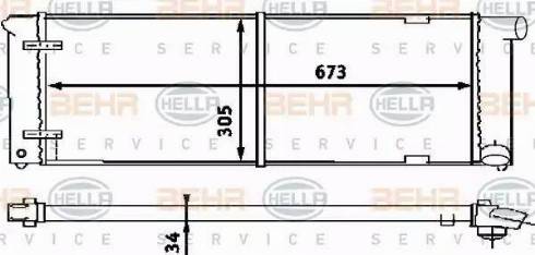 BEHR HELLA Service 8MK 376 714-641 - Radiators, Motora dzesēšanas sistēma ps1.lv