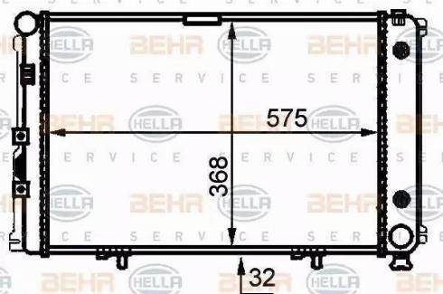 BEHR HELLA Service 8MK 376 714-014 - Radiators, Motora dzesēšanas sistēma ps1.lv