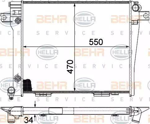 BEHR HELLA Service 8MK 376 714-031 - Radiators, Motora dzesēšanas sistēma ps1.lv