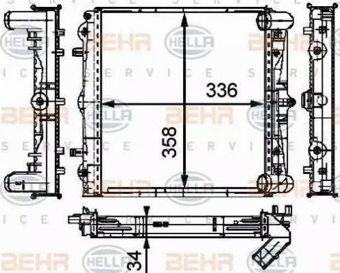 BEHR HELLA Service 8MK 376 714-294 - Radiators, Motora dzesēšanas sistēma ps1.lv