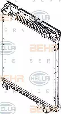 BEHR HELLA Service 8MK 376 714-211 - Radiators, Motora dzesēšanas sistēma ps1.lv