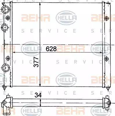 BEHR HELLA Service 8MK 376 714-741 - Radiators, Motora dzesēšanas sistēma ps1.lv