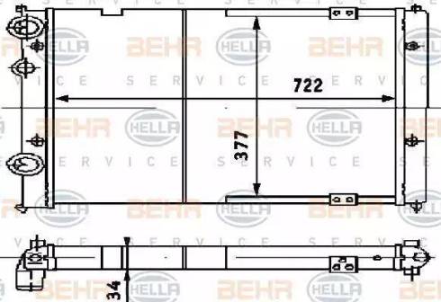 BEHR HELLA Service 8MK 376 714-734 - Radiators, Motora dzesēšanas sistēma ps1.lv