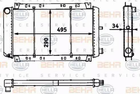 BEHR HELLA Service 8MK 376 715-461 - Radiators, Motora dzesēšanas sistēma ps1.lv