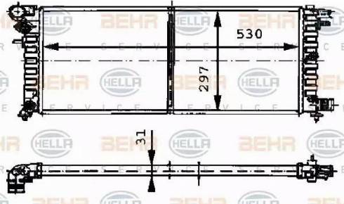 BEHR HELLA Service 8MK 376 715-434 - Radiators, Motora dzesēšanas sistēma ps1.lv