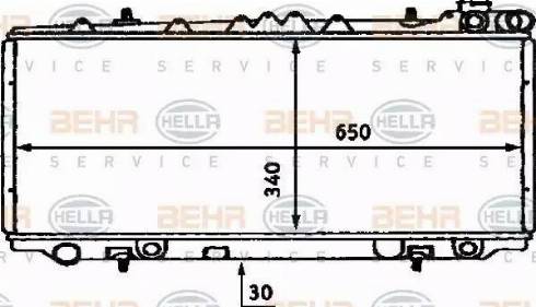 BEHR HELLA Service 8MK 376 715-581 - Radiators, Motora dzesēšanas sistēma ps1.lv