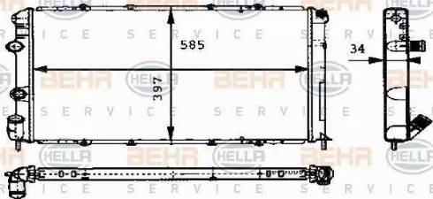 BEHR HELLA Service 8MK 376 715-531 - Radiators, Motora dzesēšanas sistēma ps1.lv