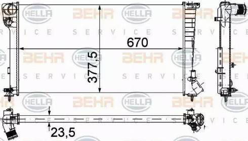 BEHR HELLA Service 8MK 376 715-524 - Radiators, Motora dzesēšanas sistēma ps1.lv