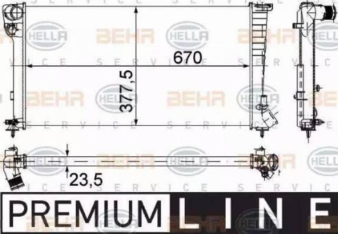 BEHR HELLA Service 8MK 376 715-521 - Radiators, Motora dzesēšanas sistēma ps1.lv