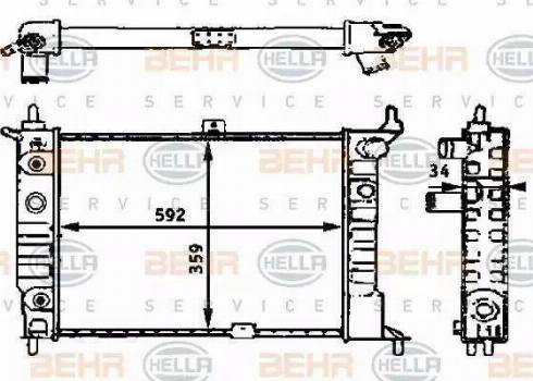 BEHR HELLA Service 8MK 376 715-311 - Radiators, Motora dzesēšanas sistēma ps1.lv