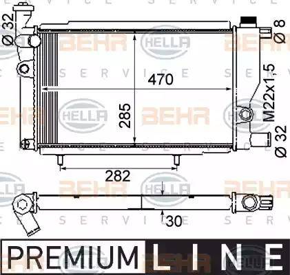 BEHR HELLA Service 8MK 376 715-381 - Radiators, Motora dzesēšanas sistēma ps1.lv