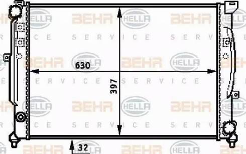 BEHR HELLA Service 8MK 376 715-334 - Radiators, Motora dzesēšanas sistēma ps1.lv