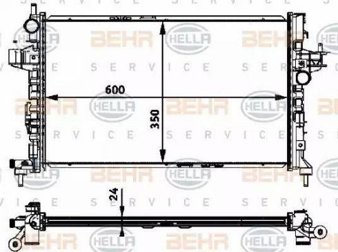 BEHR HELLA Service 8MK 376 715-324 - Radiators, Motora dzesēšanas sistēma ps1.lv