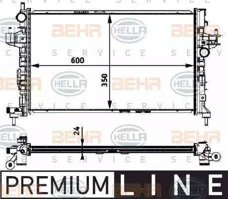 BEHR HELLA Service 8MK 376 715-321 - Radiators, Motora dzesēšanas sistēma ps1.lv