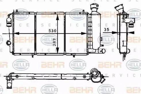 BEHR HELLA Service 8MK 376 715-371 - Radiators, Motora dzesēšanas sistēma ps1.lv