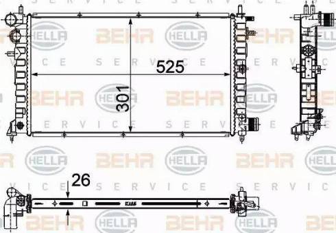 BEHR HELLA Service 8MK 376 716-461 - Radiators, Motora dzesēšanas sistēma ps1.lv