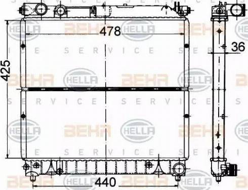 BEHR HELLA Service 8MK 376 716-431 - Radiators, Motora dzesēšanas sistēma ps1.lv