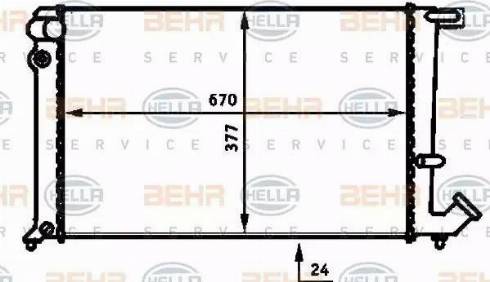 BEHR HELLA Service 8MK 376 716-591 - Radiators, Motora dzesēšanas sistēma ps1.lv