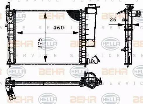 BEHR HELLA Service 8MK 376 716-634 - Radiators, Motora dzesēšanas sistēma ps1.lv