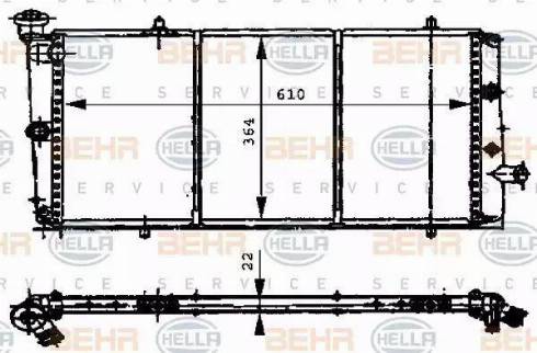 BEHR HELLA Service 8MK 376 716-001 - Radiators, Motora dzesēšanas sistēma ps1.lv