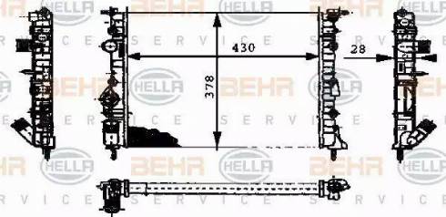 BEHR HELLA Service 8MK 376 716-164 - Radiators, Motora dzesēšanas sistēma ps1.lv