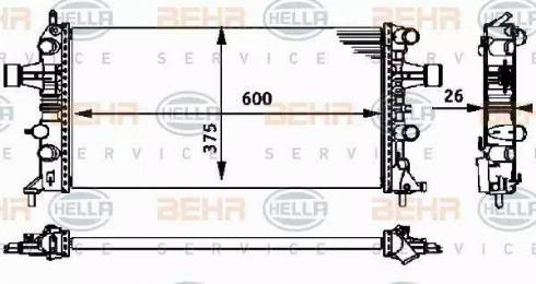 BEHR HELLA Service 8MK 376 710-664 - Radiators, Motora dzesēšanas sistēma ps1.lv