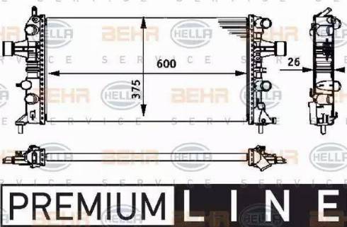 BEHR HELLA Service 8MK 376 710-661 - Radiators, Motora dzesēšanas sistēma ps1.lv