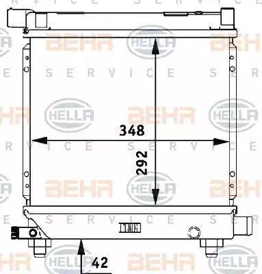 BEHR HELLA Service 8MK 376 710-631 - Radiators, Motora dzesēšanas sistēma ps1.lv