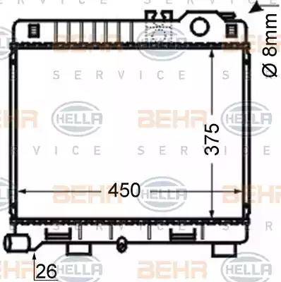 BEHR HELLA Service 8MK 376 710-181 - Radiators, Motora dzesēšanas sistēma ps1.lv