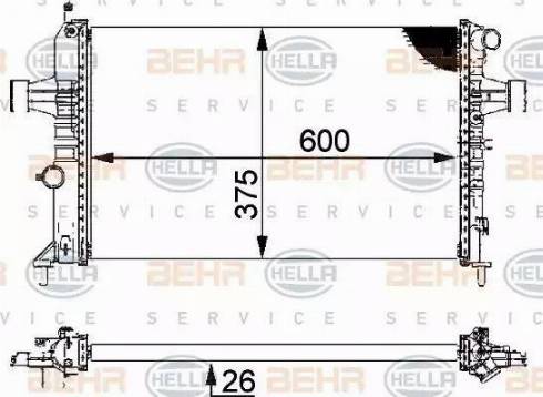 BEHR HELLA Service 8MK 376 710-314 - Radiators, Motora dzesēšanas sistēma ps1.lv