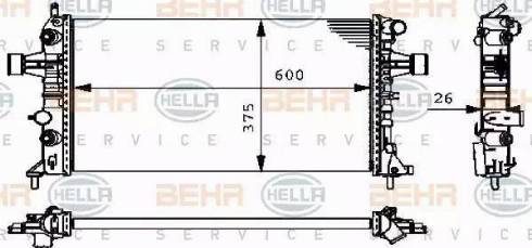 BEHR HELLA Service 8MK 376 710-324 - Radiators, Motora dzesēšanas sistēma ps1.lv