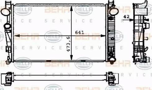 BEHR HELLA Service 8MK 376 710-294 - Radiators, Motora dzesēšanas sistēma ps1.lv