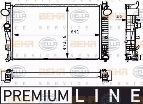 BEHR HELLA Service 8MK 376 710-291 - Radiators, Motora dzesēšanas sistēma ps1.lv