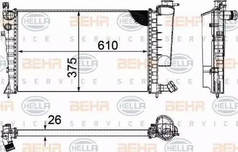 BEHR HELLA Service 8MK 376 710-264 - Radiators, Motora dzesēšanas sistēma ps1.lv