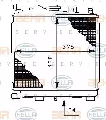 BEHR HELLA Service 8MK 376 710-741 - Radiators, Motora dzesēšanas sistēma ps1.lv