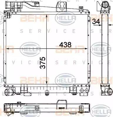 BEHR HELLA Service 8MK 376 710-751 - Radiators, Motora dzesēšanas sistēma ps1.lv