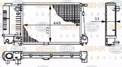 BEHR HELLA Service 8MK 376 711-591 - Radiators, Motora dzesēšanas sistēma ps1.lv