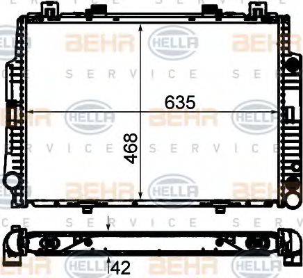 BEHR HELLA Service 8MK 376 711-514 - Radiators, Motora dzesēšanas sistēma ps1.lv