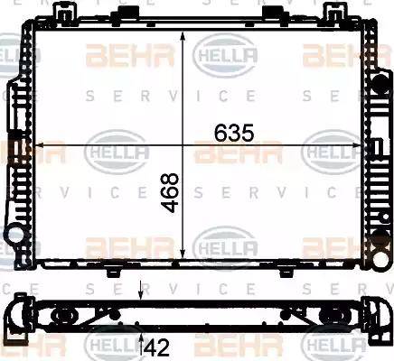 BEHR HELLA Service 8MK 376 711-511 - Radiators, Motora dzesēšanas sistēma ps1.lv