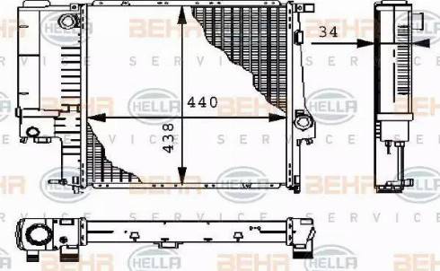 BEHR HELLA Service 8MK 376 711-571 - Radiators, Motora dzesēšanas sistēma ps1.lv